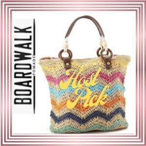 ⭐️ HOST PICK ⭐️ BOARDWALK STYLE Zigzag Crocheted Straw Tote